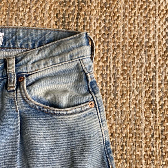 MANGO light wash high rise pleated straight leg jeans size 2 - Picture 5 of 9